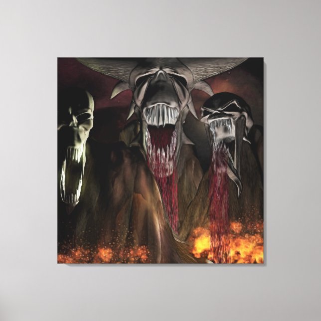 Ruby Falls Horror Art Canvas Print (Front)