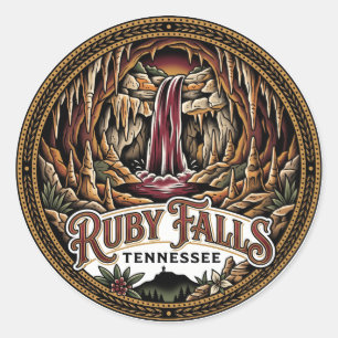 Ruby Falls Tennessee Classic Round Sticker
