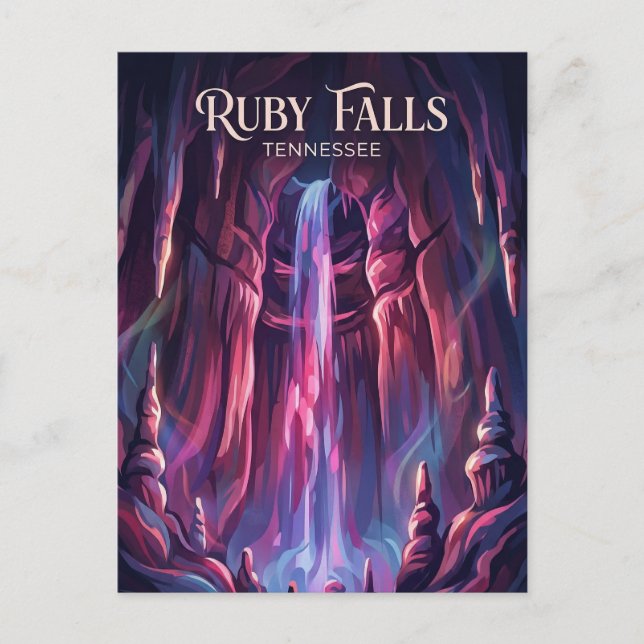 Ruby Falls Tennessee Postcard (Front)