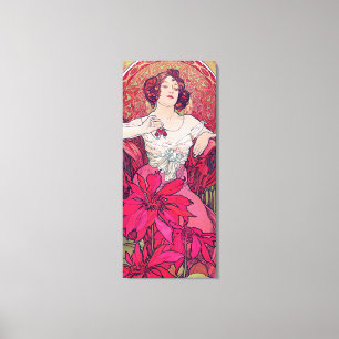 Ruby (Four Jewels), Alphonse Mucha Canvas Print
