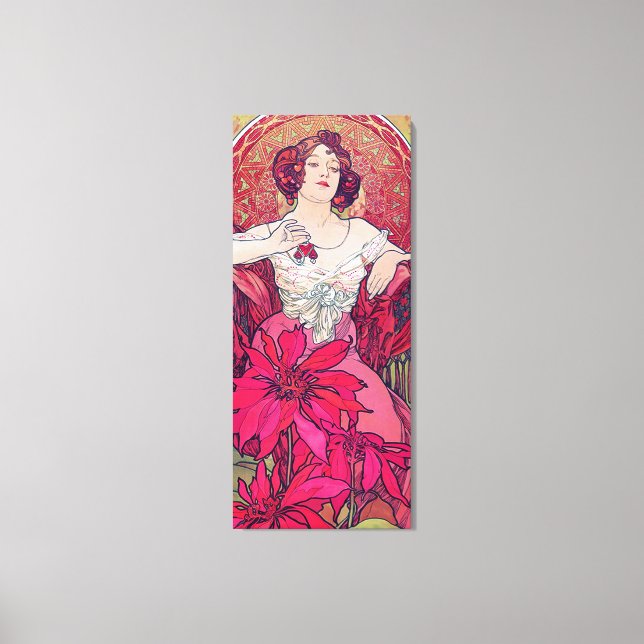Ruby (Four Jewels), Alphonse Mucha Canvas Print (Front)
