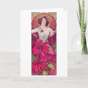 Ruby (Four Jewels), Alphonse Mucha Card