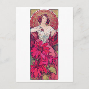 Ruby (Four Jewels), Alphonse Mucha Postcard