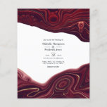 Ruby Garnet and Gold Strata Agate Wedding Flyer<br><div class="desc">Deep red garnet and gold shimmering stratification agate stone wedding invitation customizable to your event specifics. Envelopes are not included. For thicker invitations with envelopes included and matching products on the same theme please see the collection below.</div>