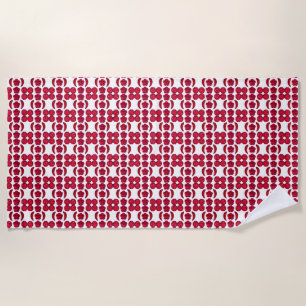 Ruby Gemstone Art, Red Beach Towel