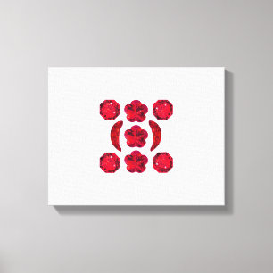 Ruby Gemstone Art, Red Canvas Print
