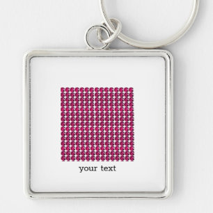 Ruby Gemstone Art, Red Keychain