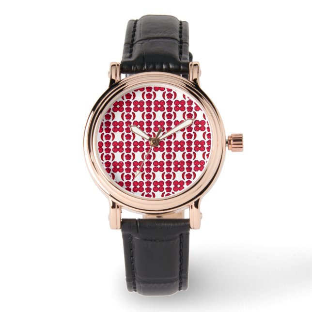 Ruby Gemstone Art, Red Watch (Front)