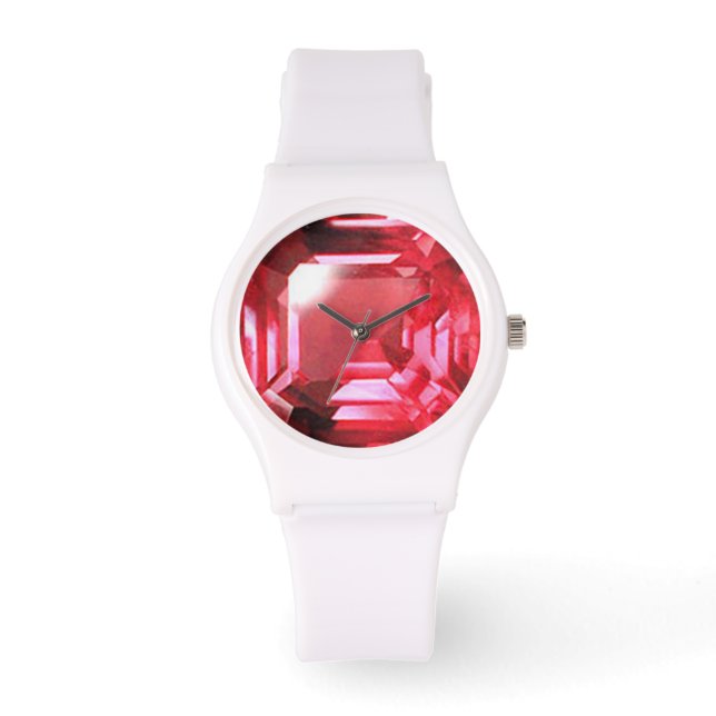 Ruby Gemstone Pink Watch (Front)