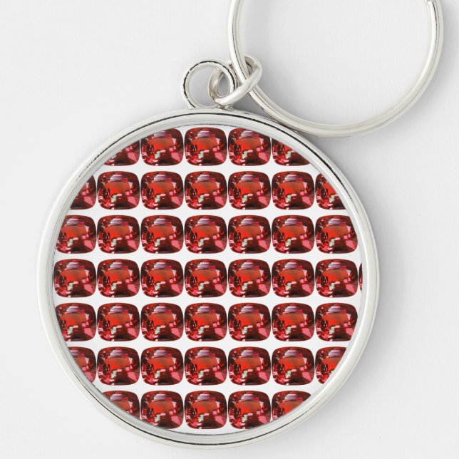 Ruby Gemstone Red Keychain (Front)