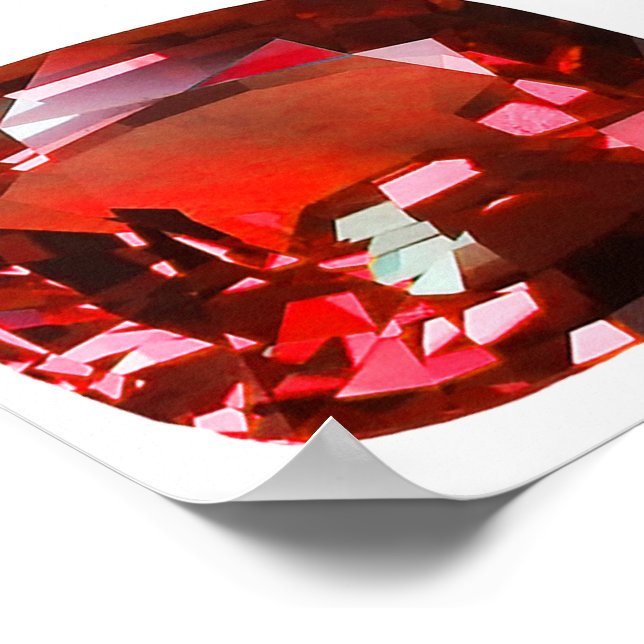 Ruby Gemstone Red Poster (Corner)