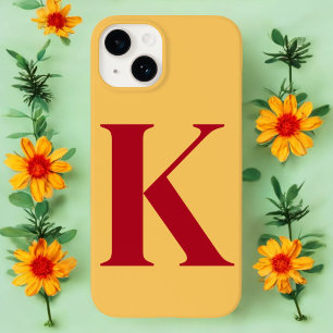 Ruby Gold Initial Personalized Monogram Design  Case-Mate iPhone 14 Case