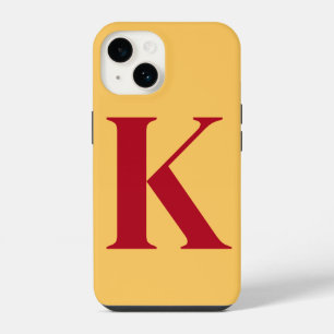 Ruby Gold Initial Personalized Monogram Design  iPhone 14 Case