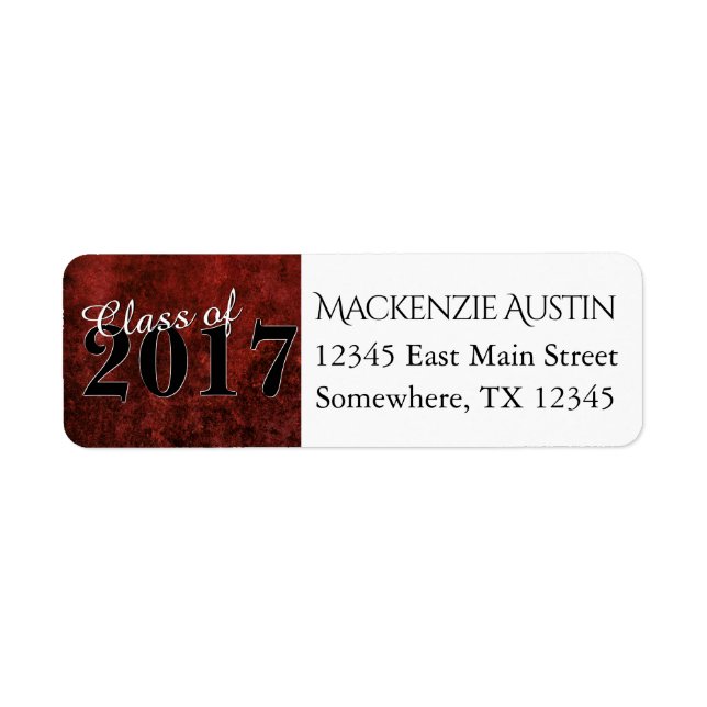 Ruby Grad | Red Garnet Crimson Scarlet Party Theme (Front)