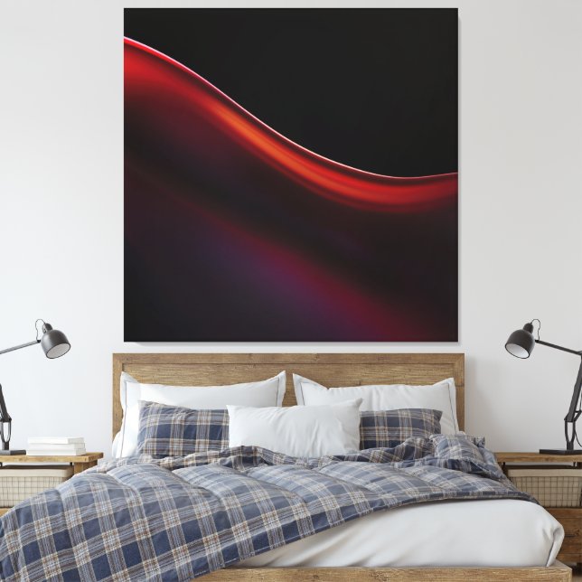 Ruby Gradient Canvas Print (Insitu(Bedroom))