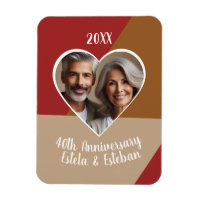 Ruby Heart Custom Photo Anniversary Keepsake