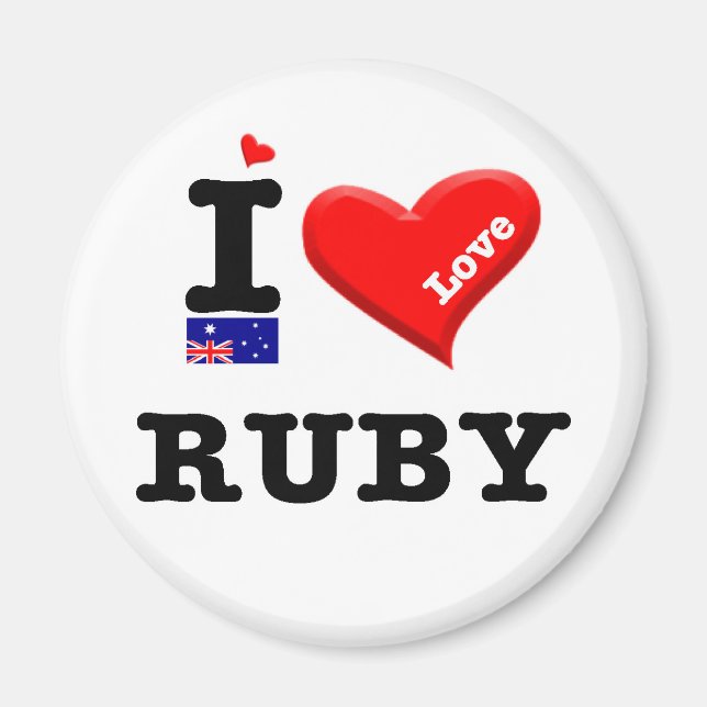RUBY - I Love Magnet (Front)