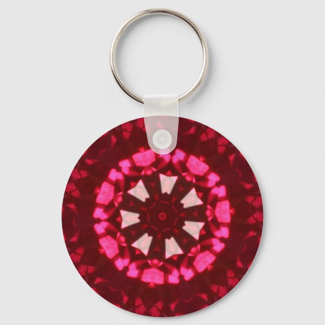 Ruby Kaleidoscope Keychain (Front)