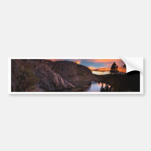 Ruby Lake Sunset - John Muir Trail - Sierra Nevada Bumper Sticker (Front)