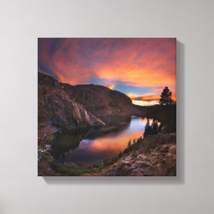 Ruby Lake Sunset - John Muir Trail - Sierra Nevada Canvas Print