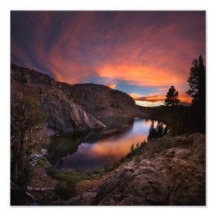 Ruby Lake Sunset - John Muir Trail - Sierra Nevada Photo Print