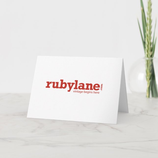 Ruby Lane Carte de remerciements - 7 po x 5 po (Devant)