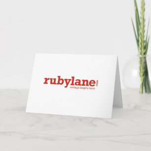 Ruby Lane Thank you Card -  7" x 5"