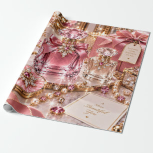 Ruby Luxury Christmas Beauty Wrapping Paper