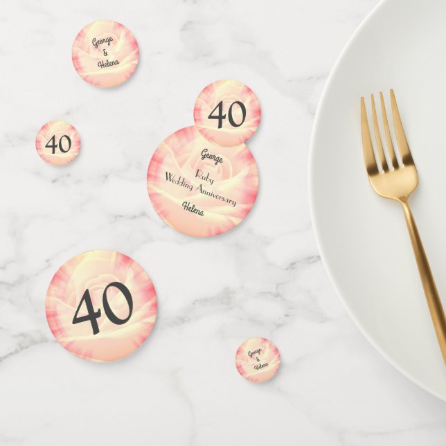 Ruby Mariage Anniversaire Table Confetti (Groupe)