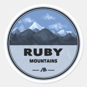 Ruby Mountains Nevada Camping Classic Round Sticker
