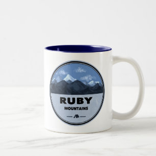 Ruby Mountains Nevada Camping Two-Tone Coffee Mug