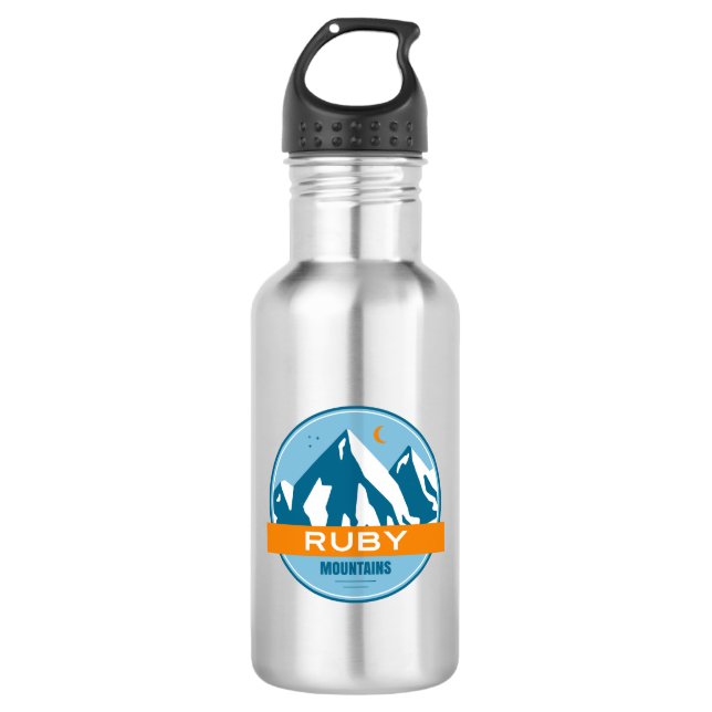 Ruby Mountains Nevada Stars Moon 532 Ml Water Bottle (Front)