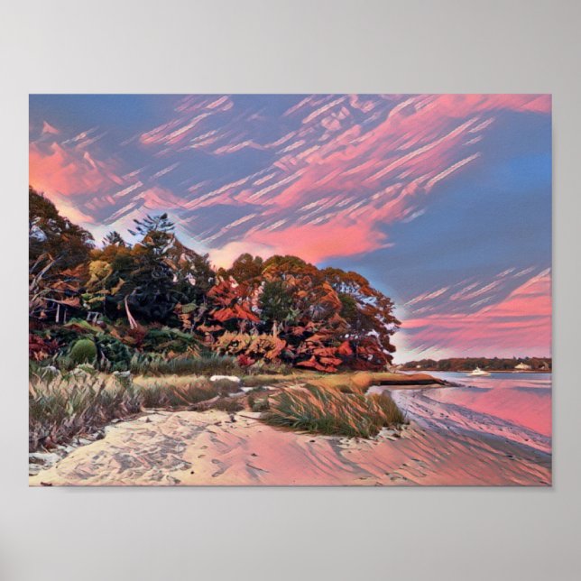 Ruby Ocean Sunset Poster (Front)