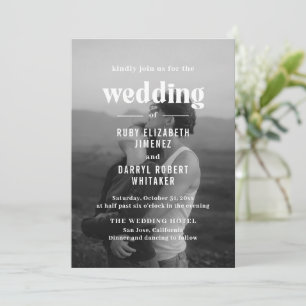 Ruby Photo Modern Wedding Invitation