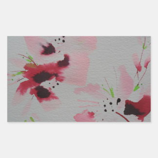 Ruby, pink and lime abstract flower spray sticker