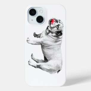 ruby poise glow, bulldog iPhone 15 case