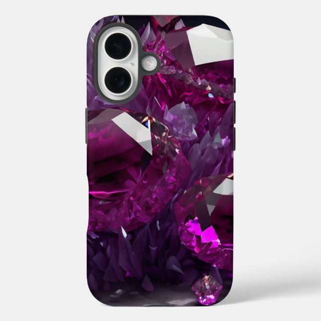 Ruby Radiance Abstract Magenta Hot Pink Crystal Case-Mate iPhone Case (Back)