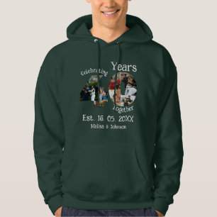 Ruby Red 40th Wedding Anniversary 11 Photo Collage Hoodie
