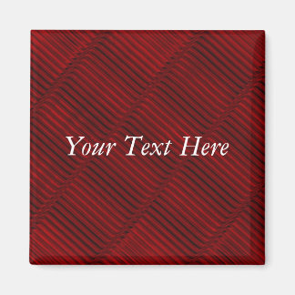 Ruby Red and Black Pattern Magnet