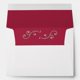 Ruby Red and Pearls Invitation Envelope