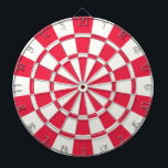 Ruby Red And White Dartboard<br><div class="desc">Ruby Red And White Dart Board</div>