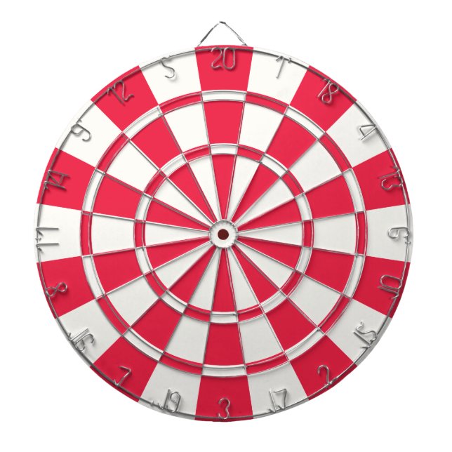Ruby Red And White Dartboard (Front)