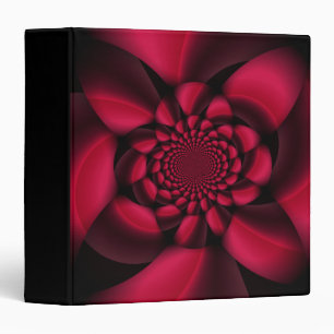Ruby Red Black Petal Binder