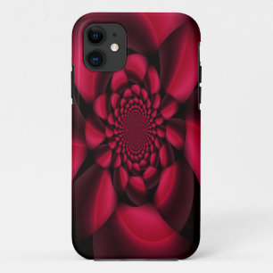 Ruby Red Black Petal iPhone 11 Case