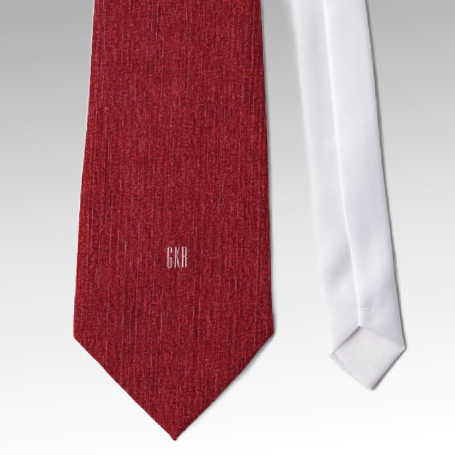 Ruby Red Denim, Monogramme classique cravate monof (Créateur téléchargé)