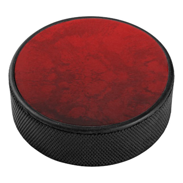 Ruby Red Design Hockey Puck (3/4)