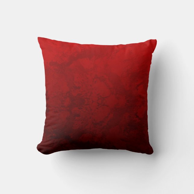 Ruby Red Design Throw Pillow (Front)