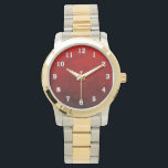 Ruby Red Design Watch<br><div class="desc">This pretty deep red design is very festive. It will add a touch of class to any of your fashion or home decor. A marble like dark red texture. There is a bright red hue mixed with dark blood red.</div>