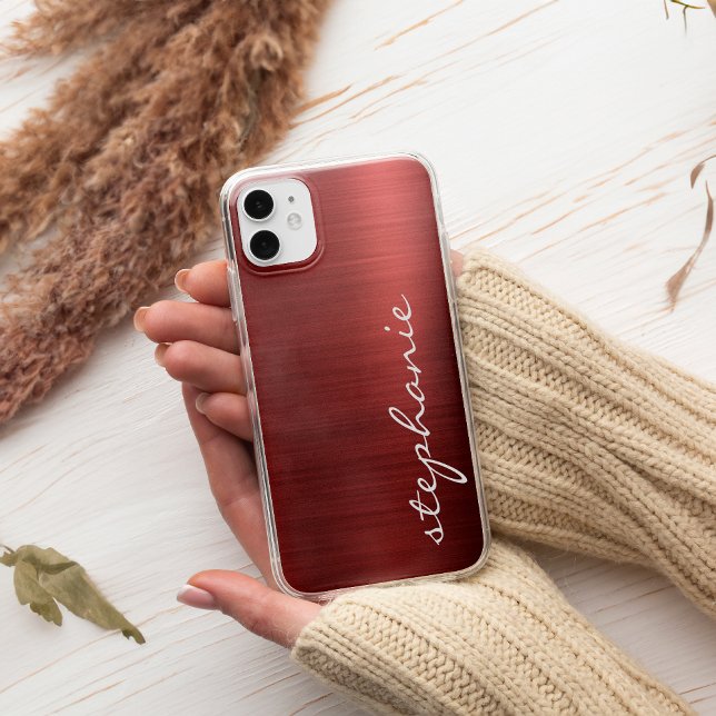 Ruby Red Faux Brushed Metal (Creator Uploaded)