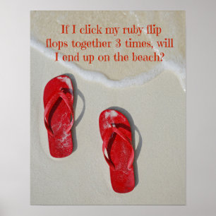 Ruby Red Flip Flops Poster